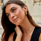 Elegant Gold Teardrop Earrings