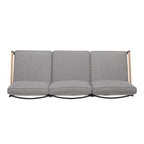 Amber Teak and Aluminum 3-Seater Sofa