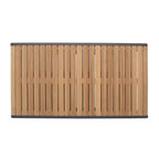 Amber Teak and Aluminum Rectangular Coffee Table