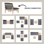 Arno Modular Side Chair Light or Dark - 2pc