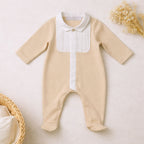 ARTHUR | Boys Beige & White Organic Cotton All-in-One
