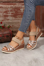 Violet Criss Cross Platform Sandals