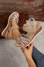 Violet Criss Cross Platform Sandals