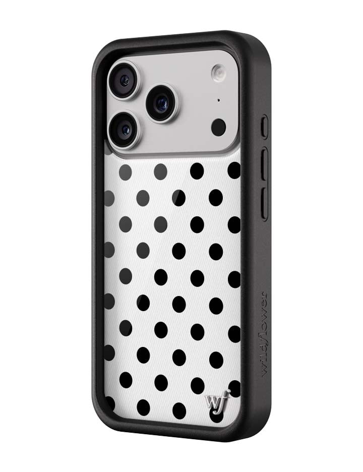 Polka Dot | White and Black iPhone Case
