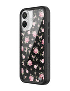 Black and Pink Floral iPhone Case
