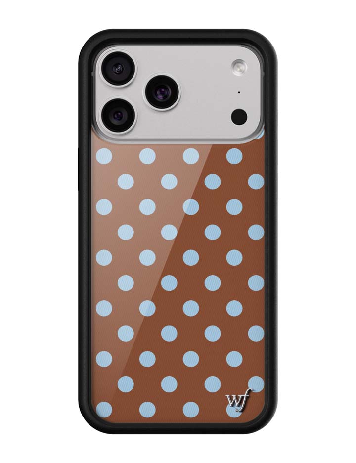 Polka Dot | Brown and Blue iPhone Case