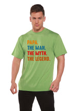Papa, the Man, the Myth, the Legend Men's Bamboo Viscose/Organic Cotton Short Sleeve Graphic T-Shirt