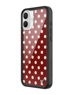 Polka Dot | Burgundy and Cream iPhone Case