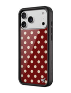 Polka Dot | Burgundy and Cream iPhone Case