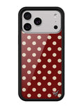 Polka Dot | Burgundy and Cream iPhone Case