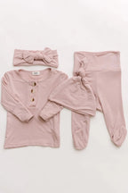Top and Bottom Baby Outfit for Girls (Newborn - 12 months) - Dusty Rose