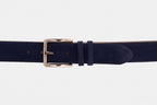 The Bari Navy Suede Leather Belt