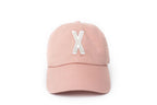 Dusty Rose Letter Baseball Hat