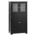 Bathroom Floor Storage Locker Kitchen Cabinet with Doors and Adjustable Shelf