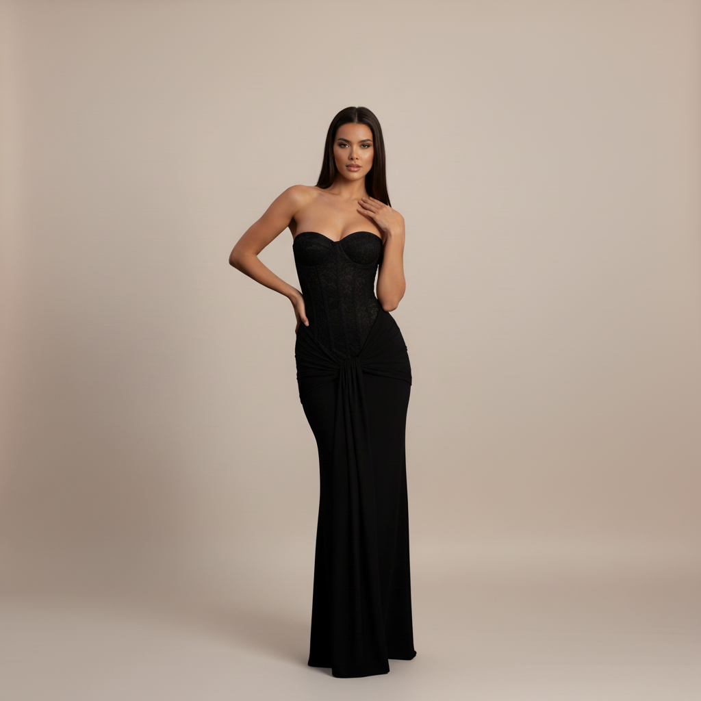 Radiance Off-Shoulder Strapless Gown