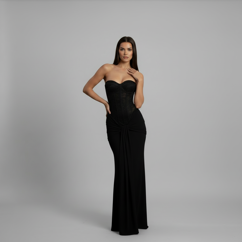 Radiance Off-Shoulder Strapless Gown