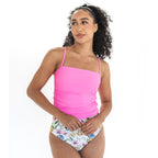 Spaghetti Strap Ruched Tankini Top