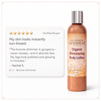 Organic Bronze Shimmer Body Lotion – Buildable Glow