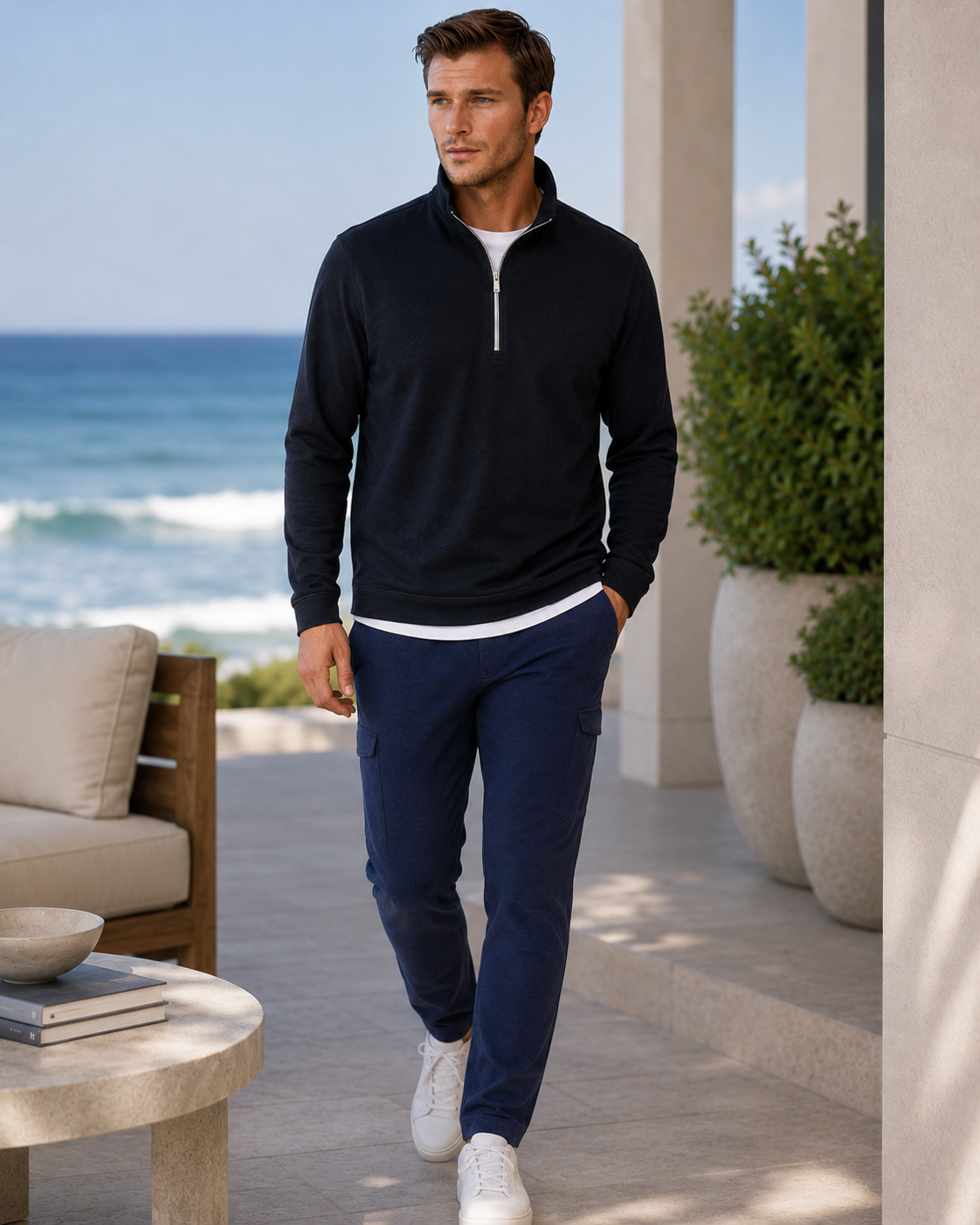 Buki Travel Half Zip - Black