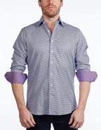 Button-Up Shirt //  - Contemporary Fit - contrast  trimming- final sale