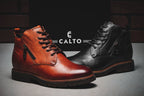 CALTO - Y42072 - 2.8 Inches Taller (Brown) - Dressy Casual Boots