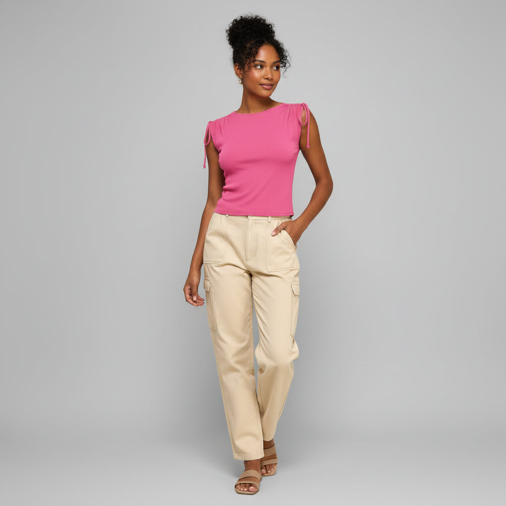 Ruching Shoulder Top