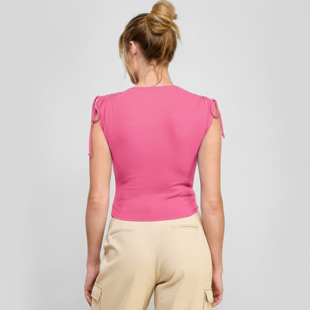 Ruching Shoulder Top