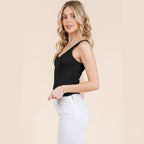 V-neck Basic Double Layers Tank Top
