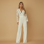 Crochet Long Sleeve Jumpsuit