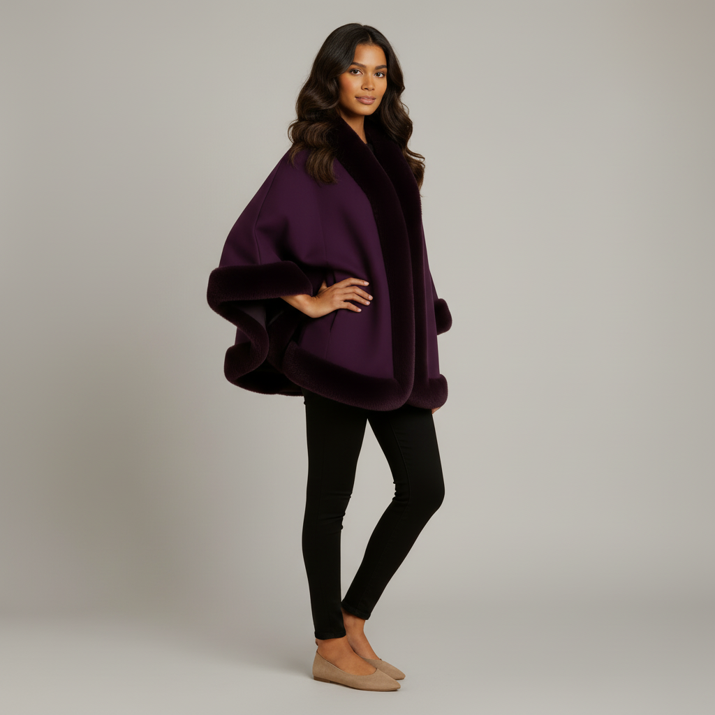 Faux Fur Cape Jacket