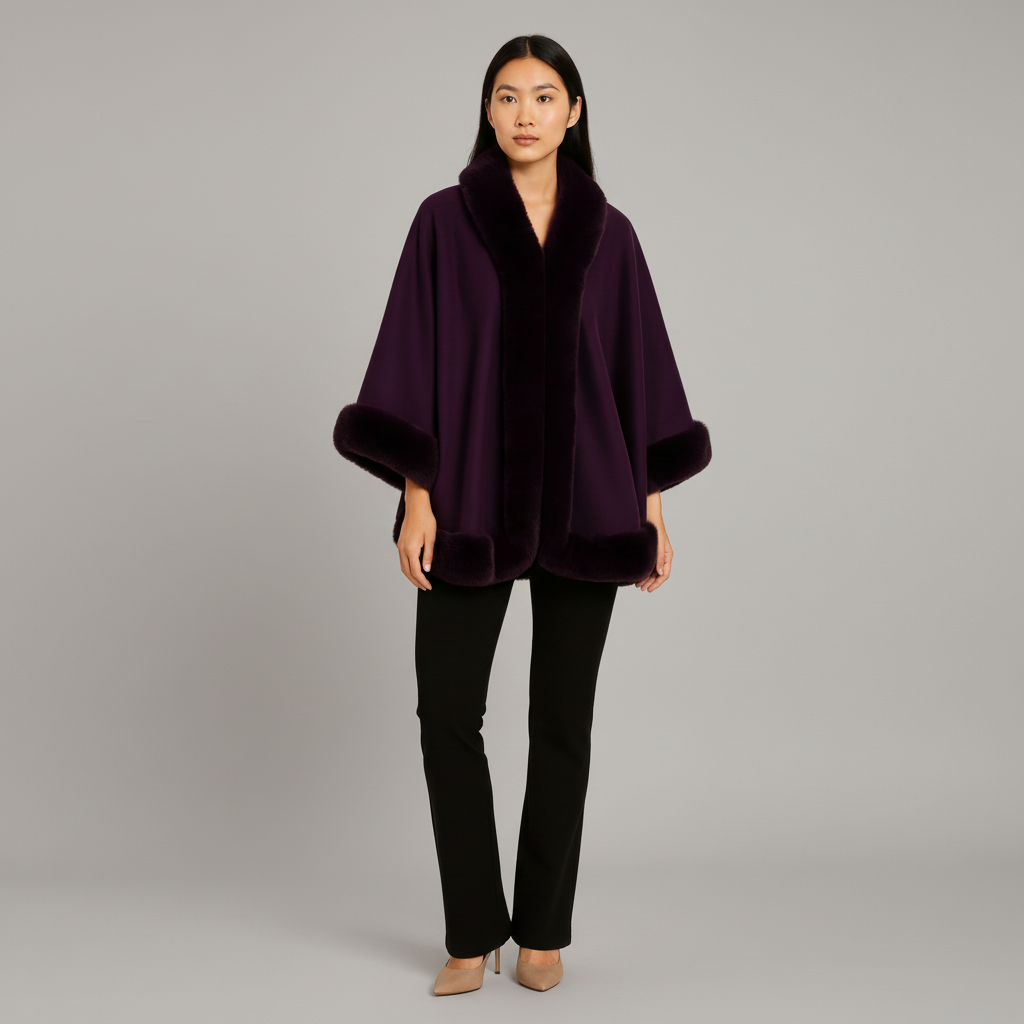 Faux Fur Cape Jacket