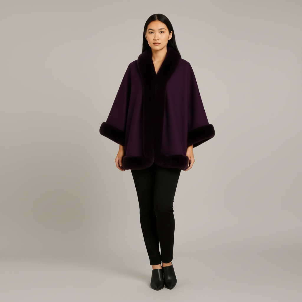 Faux Fur Cape Jacket