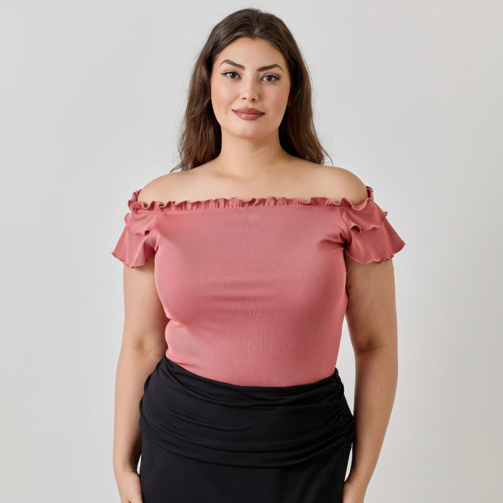 Double Ruffle Off-Shoulder Top