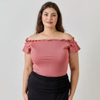 Double Ruffle Off-Shoulder Top