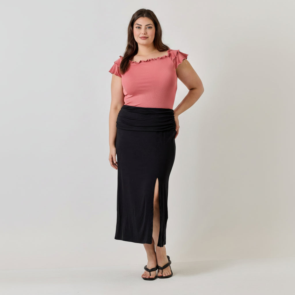 Double Ruffle Off-Shoulder Top