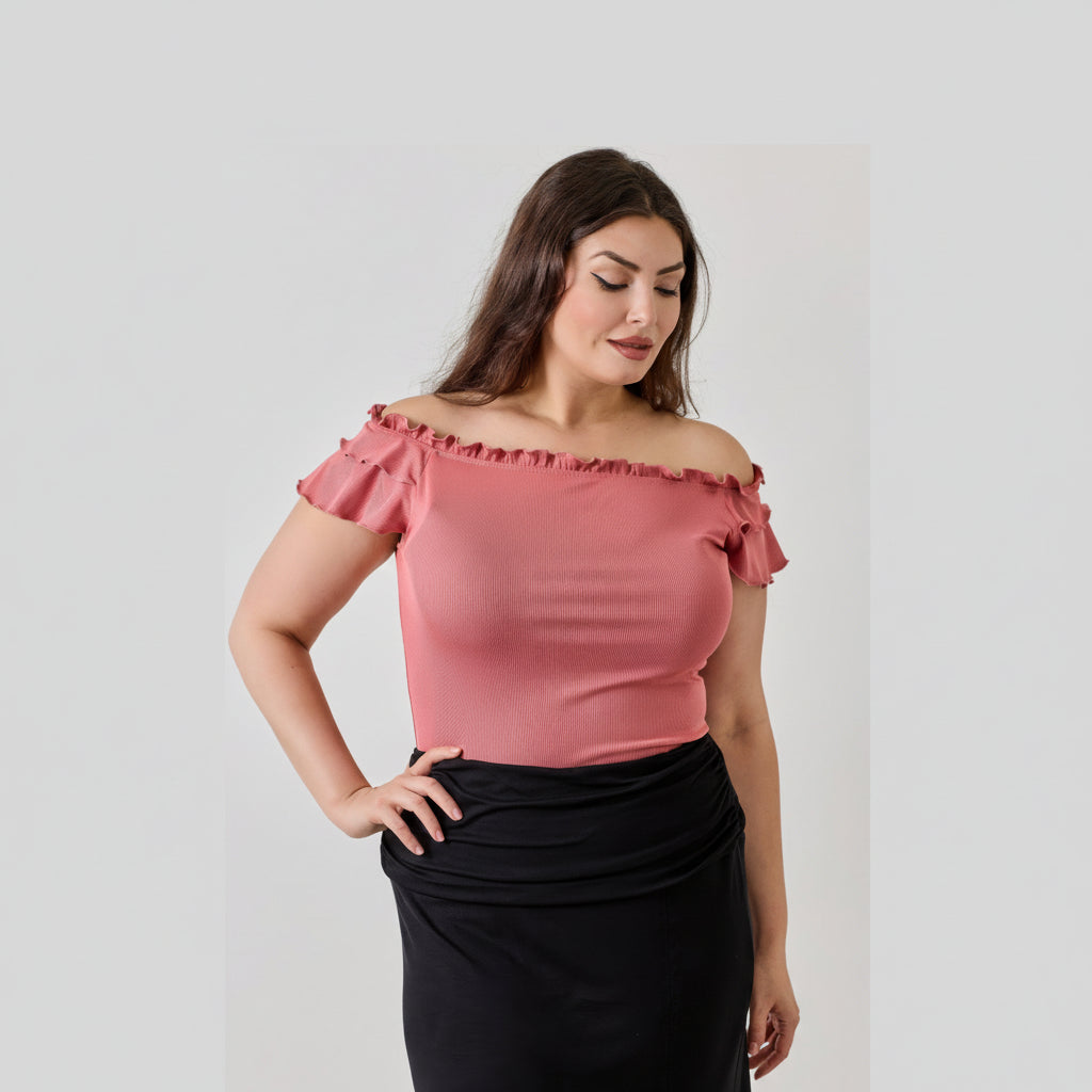 Double Ruffle Off-Shoulder Top