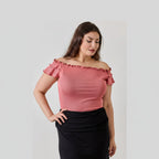 Double Ruffle Off-Shoulder Top