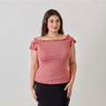 Double Ruffle Off-Shoulder Top
