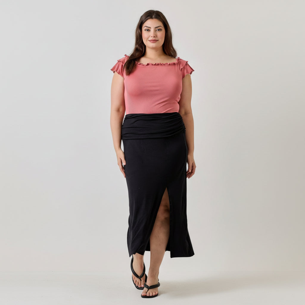 Double Ruffle Off-Shoulder Top