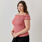Double Ruffle Off-Shoulder Top
