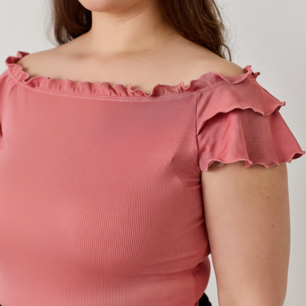Double Ruffle Off-Shoulder Top