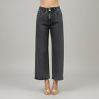 High-Rise Wide Crop Jeans