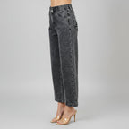 High-Rise Wide Crop Jeans