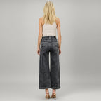 High-Rise Wide Crop Jeans