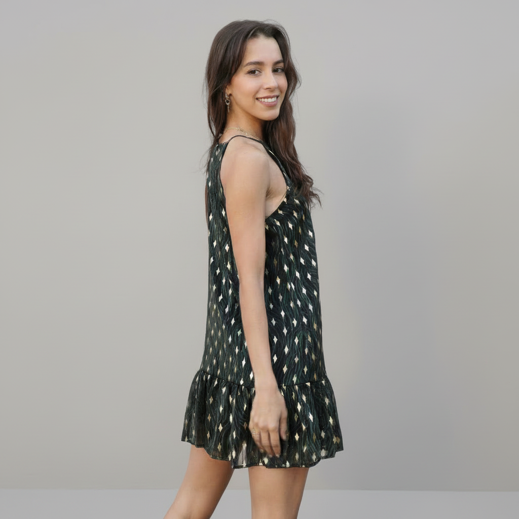 Ruffle Halter Dress