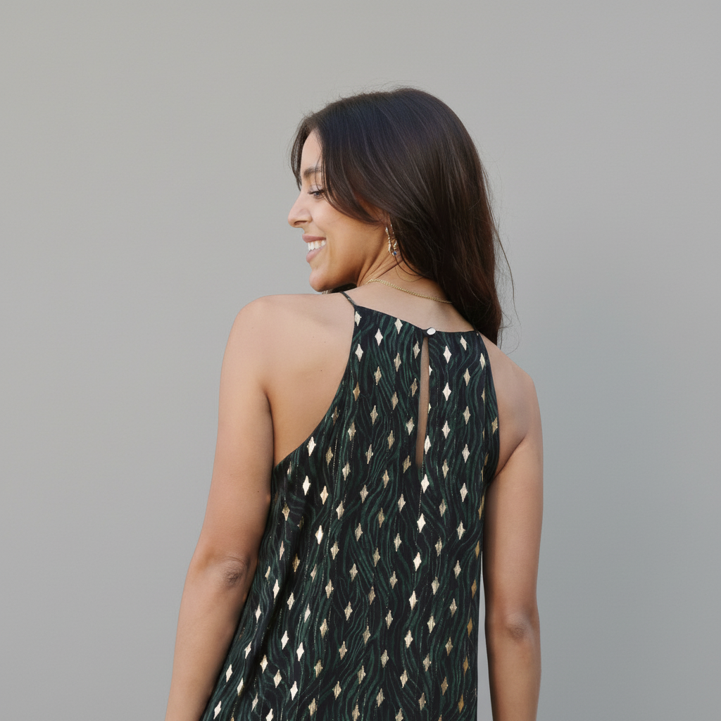 Ruffle Halter Dress