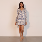 Simple Leopard Ruffle Dress