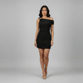 One-Shoulder Gathered Mini Dress