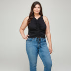 Ribbed Ruched Tank Plus Size