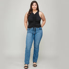 Ribbed Ruched Tank Plus Size